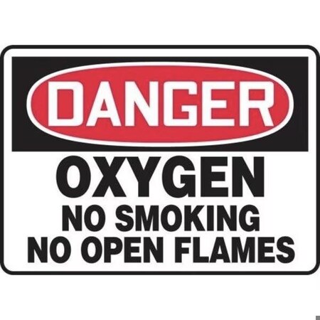 Accuform OSHA DANGER SAFETY SIGN OXYGEN NO MCHL162VS MCHL162VS